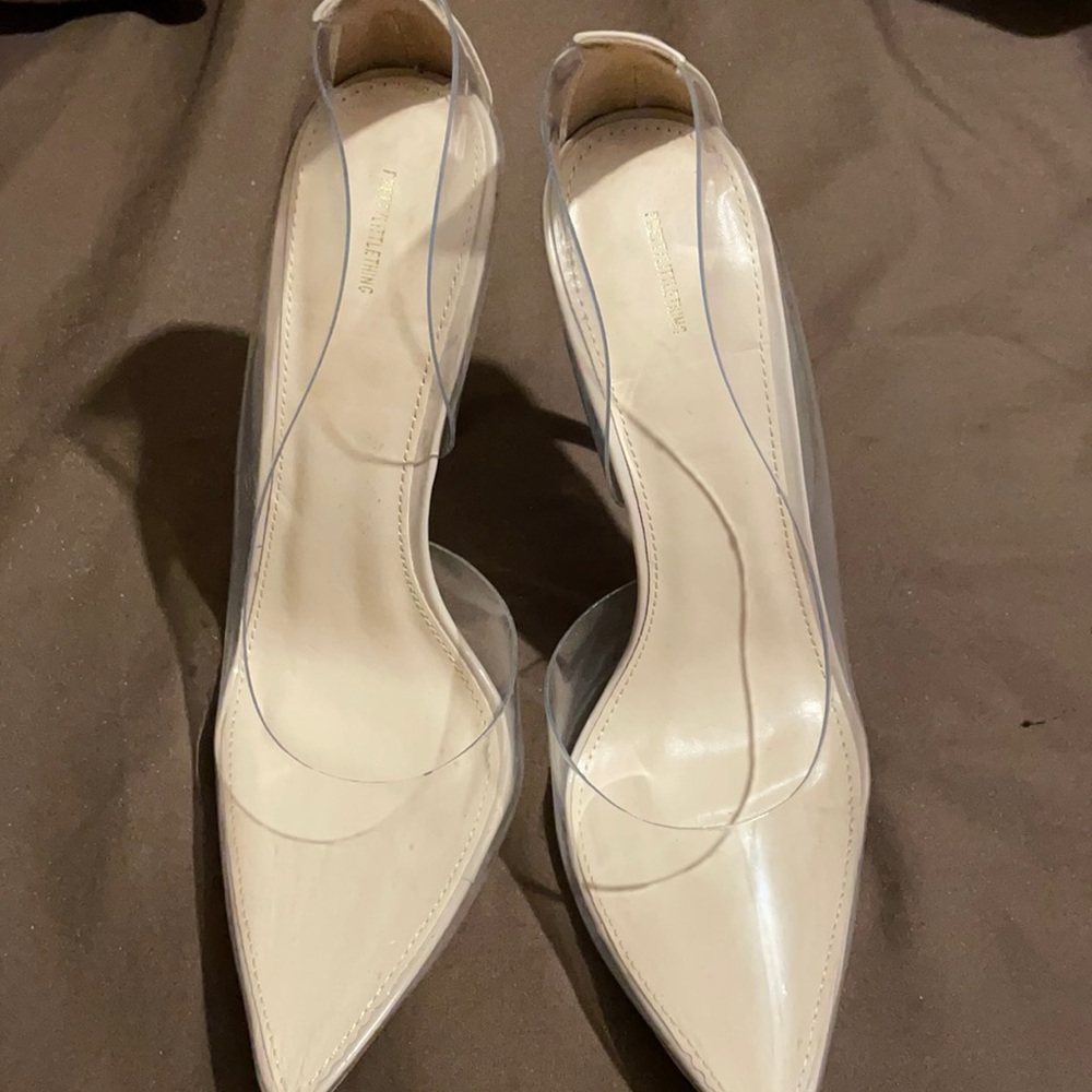 Pretty little thing clear pump heels